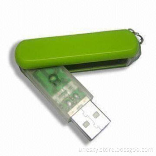 Green USB Flash Drive with Password and Bootable Functions
